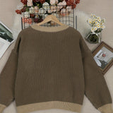 Pia – Strickjacke mit Häkeltasche