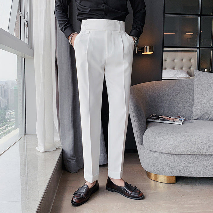 Sartoriale High-Waist Anzughose in Weiß