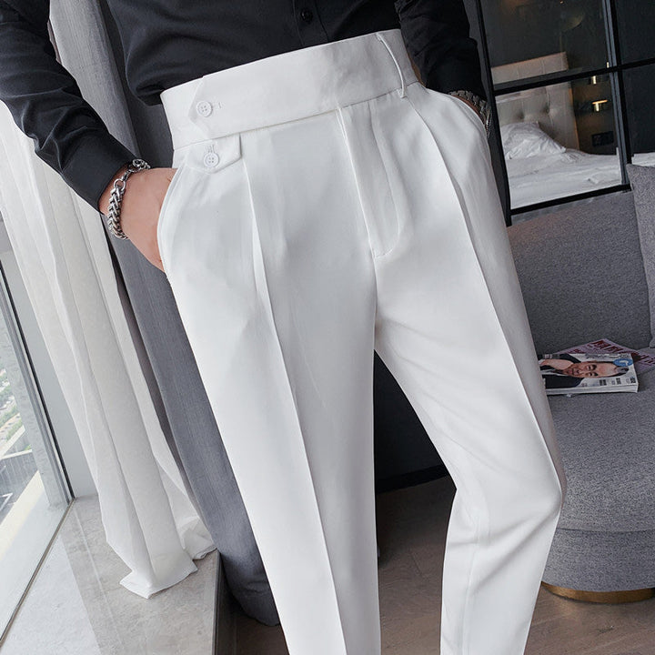 Sartoriale High-Waist Anzughose in Weiß