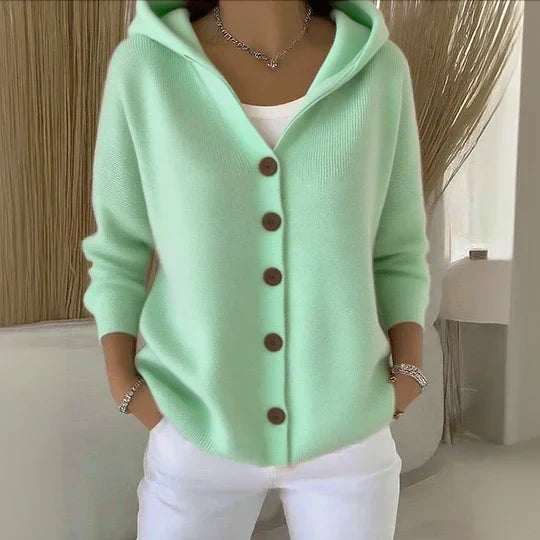 Strickjacke mit Kapuze