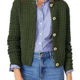 Bernadette – Strickjacke in Petrol