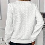 Hannelore – Sweatshirt mit Zopf-Prägung
