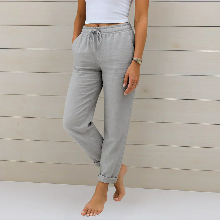 Casual Jogger-Leinenhose