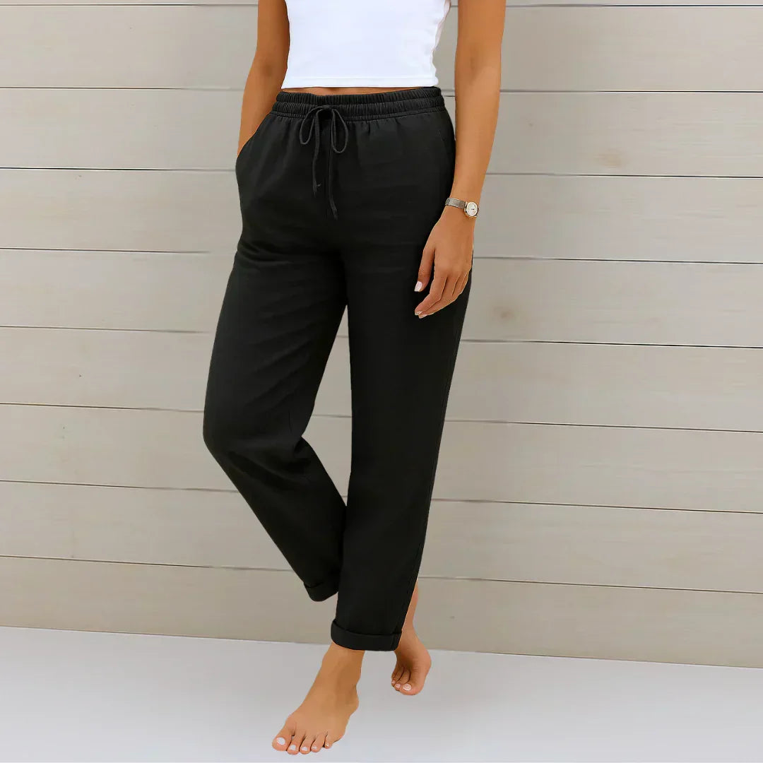 Casual Jogger-Leinenhose