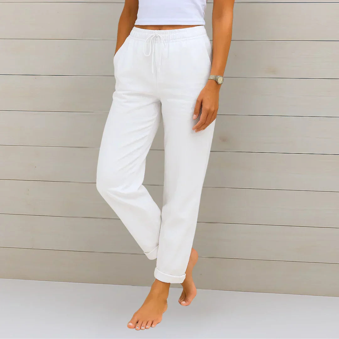 Casual Jogger-Leinenhose