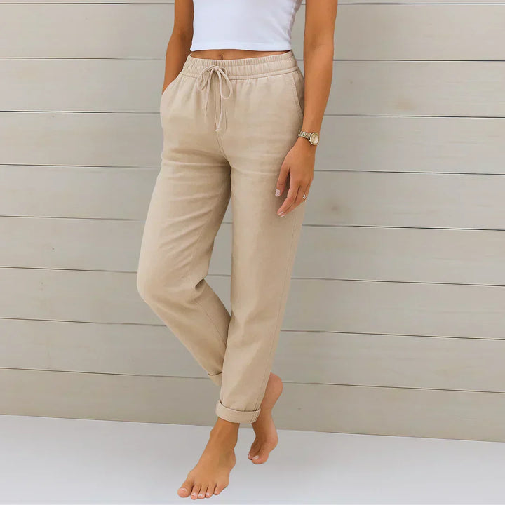 Casual Jogger-Leinenhose
