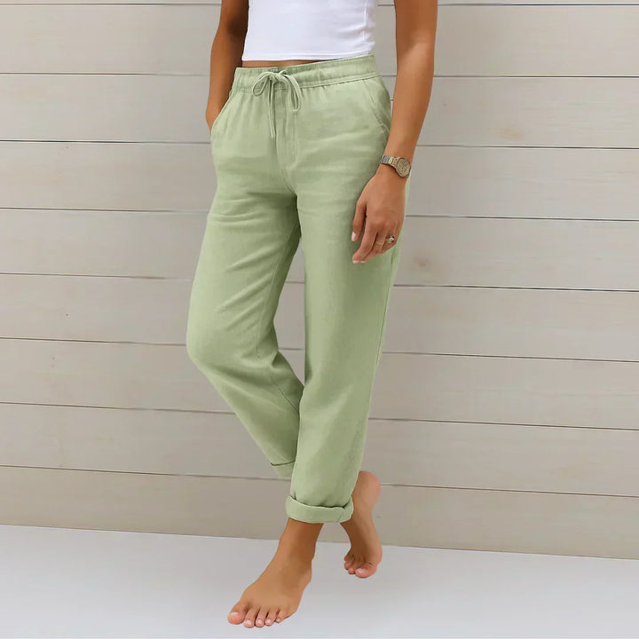 Casual Jogger-Leinenhose