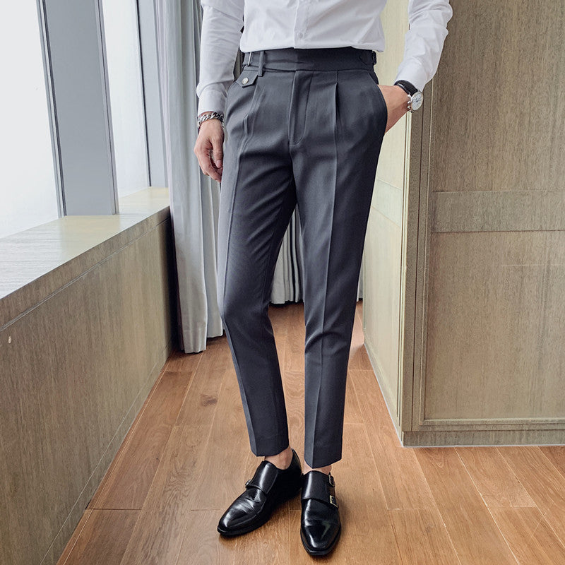 Sartoriale High-Waist Anzughose in Schwarz