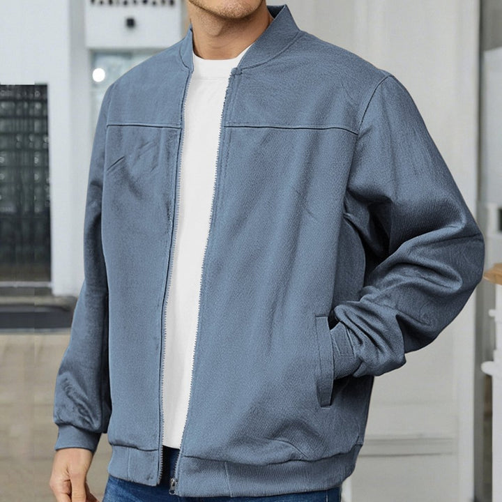 Premium Herren Bomberjacke in Wildleder-Optik