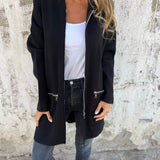 Greta – Lange Jacke mit Kapuze