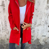 Greta – Lange Jacke mit Kapuze