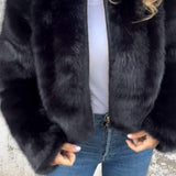 Franka – Kunstfell-Jacke mit Zipper