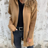 Greta – Lange Jacke mit Kapuze