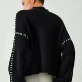 Ute – Pullover mit Ziernähten