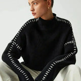 Ute – Pullover mit Ziernähten