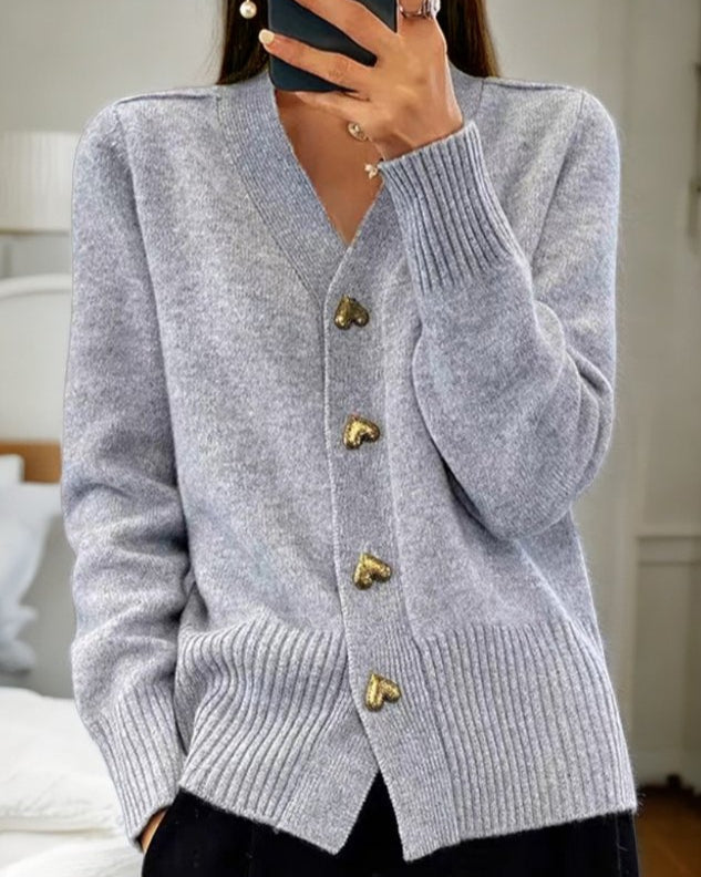 Cardigan mit V-Ausschnitt