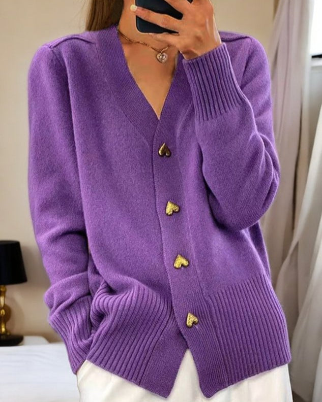 Cardigan mit V-Ausschnitt