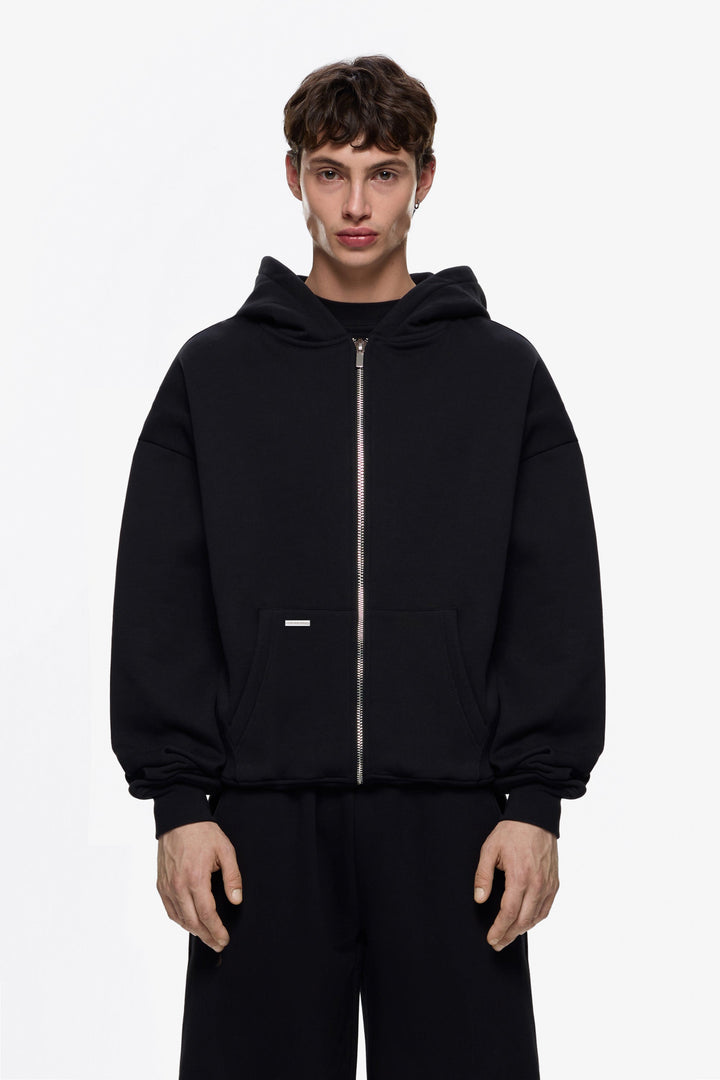 Minimalistische Sweatjacke in Schwarz